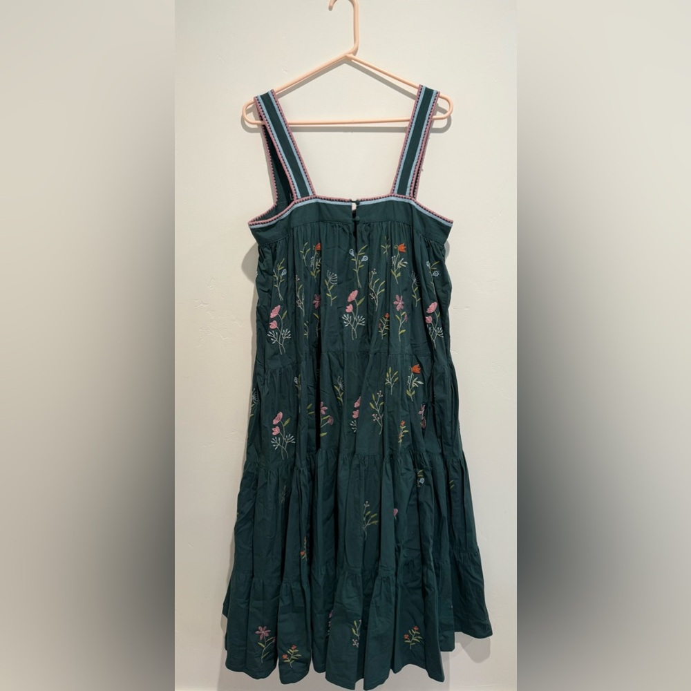 Mi Golondrina Lila Verde Arroyo long embroidered tiered dress size large NWT! - Picture 5 of 12